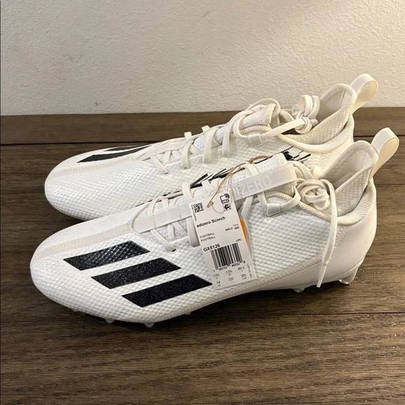 NEW [Adidas] Adizero Scorch Lightweight Football Cleats Black/White Men’s US 14 - Picture 6 of 13